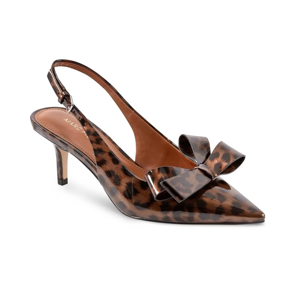 Marc Fisher Women's Allon Bow Slingback Pumps Tortoise Size 6.5